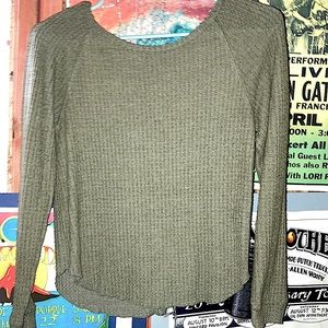Light green soft long sleeve sweater super comfortable